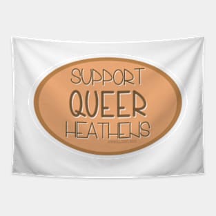 Support Queer Heathens - Orange Tapestry