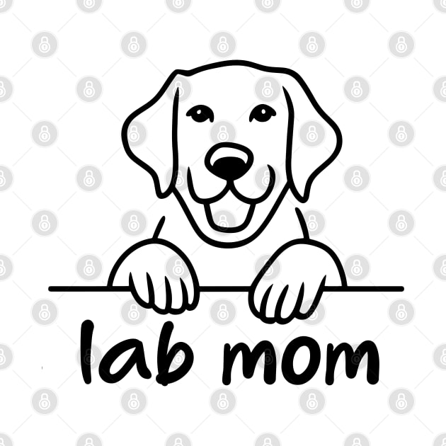 Lab Mom Line Art by y2klementine