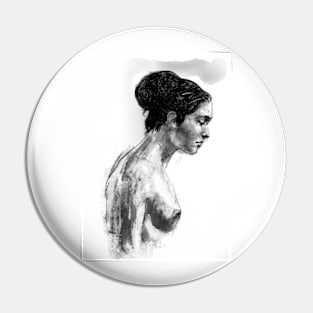 Illustration of a naked girl. Pin