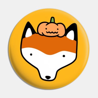 Pumpkin Fox Face Pin