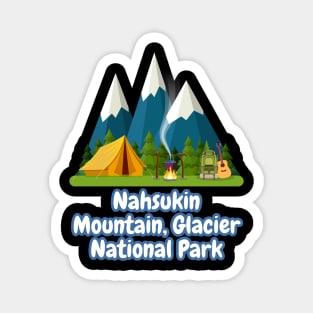 Nahsukin Mountain, Glacier National Park Magnet