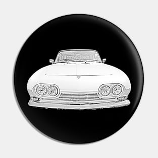 Reliant Scimitar 1960s British classic car monochrome Pin