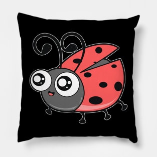 Cute Ladybug Comic Pillow