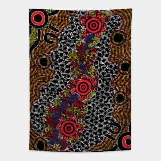 Aboriginal Art - Gathering 2 Tapestry