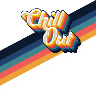 Chill Out Vintage Stripes Magnet