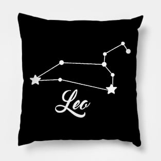 Leo - White print Pillow