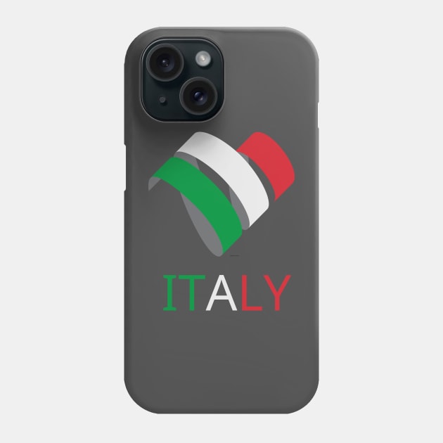 In this picture we see the flag of Italy in an unusual form. And also the name of the state is made in the colors of the flag itself. Phone Case by Atom139