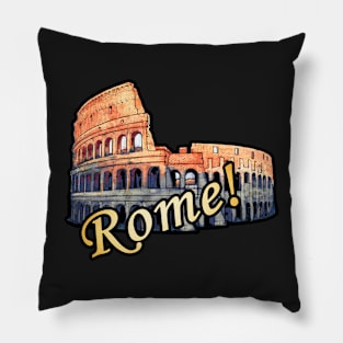 Rome Roman Colosseum Vintage Travel Romans Pillow