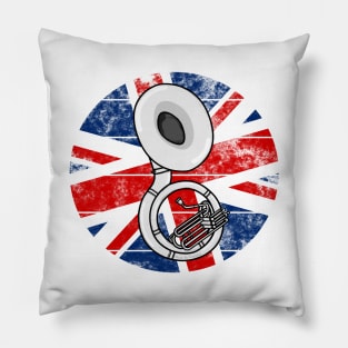 Sousaphone UK Flag Britain Sousaphonist British Musician Pillow