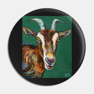 Toggenburg Goat on Green Pin