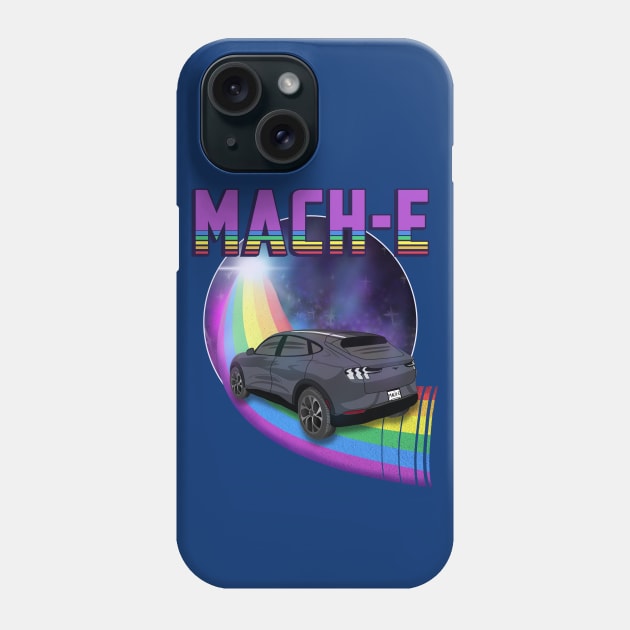 Mach-E Rides the Rainbow Galaxy in Carbonized Grey Phone Case by zealology