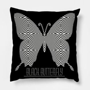 Black white Butterfly Pillow