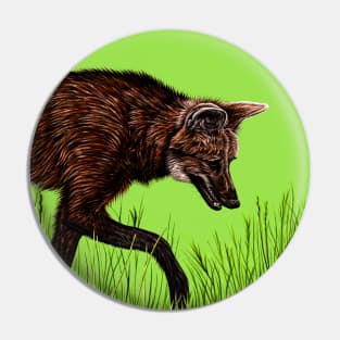 Maned wolf Pin