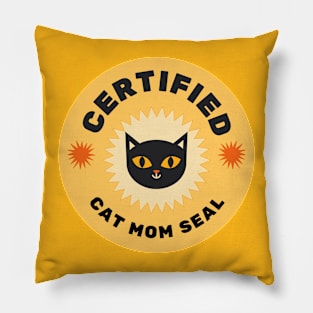 Certified Cat Mom Seal Pillow