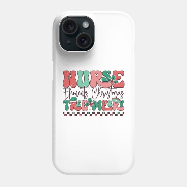 Nurse elements christmas tree merry Phone Case by MZeeDesigns