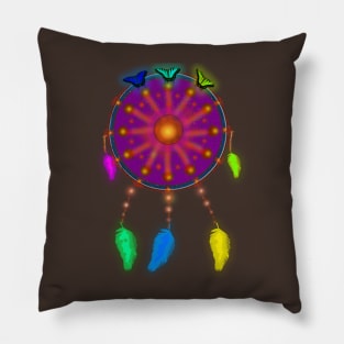 Dream Catcher Butterflies Pillow