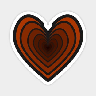 Rosy Heart (Dark Orange) Magnet