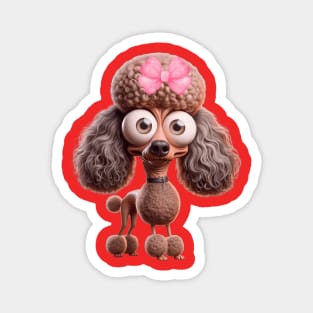 Funny  poodle caricature Magnet