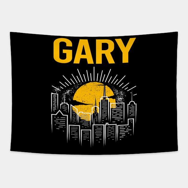 Yellow Moon Gary Tapestry by flaskoverhand