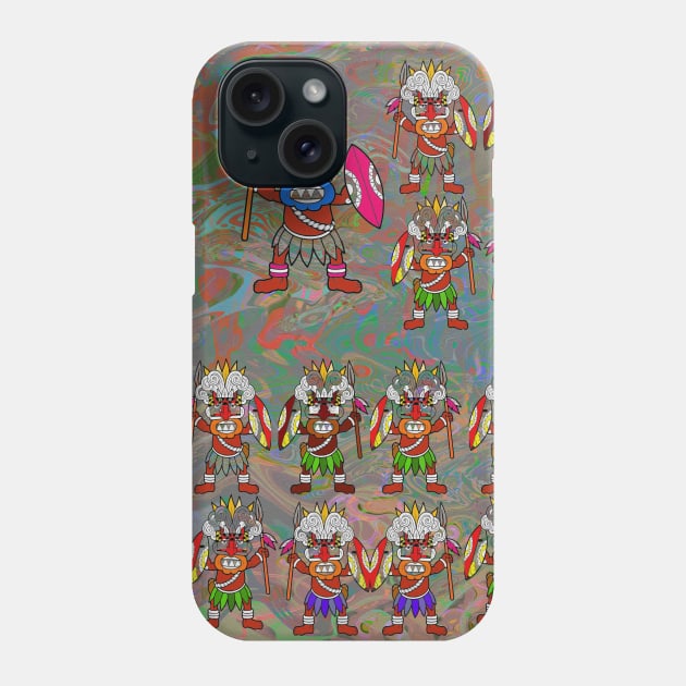 Dance of African Warriors V3 Phone Case by walil designer