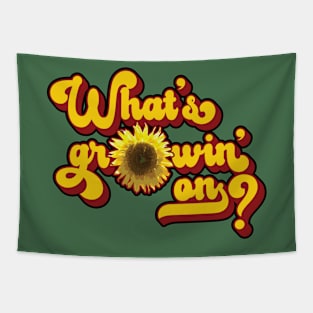 What's Growin' On? Groovy Sunflower Art Tapestry