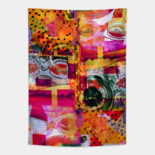 Retro Collage Tapestry