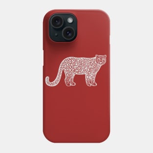 Snow Leopard - endangered animal drawing Phone Case