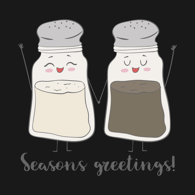 Seasons Greetings, Funny Christmas Food by Dreamy Panda Designs