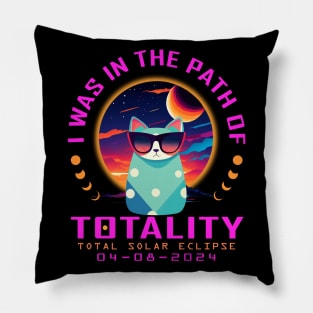 COOL CUTE CAT, PATH OF TOTALITY TOTAL SOLAR ECLIPSE 2024 Pillow