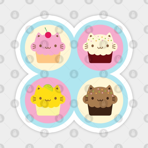 Cute Cat Cupcakes Magnet by marcelinesmith