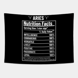 Aries Nutrition Facts Label Tapestry