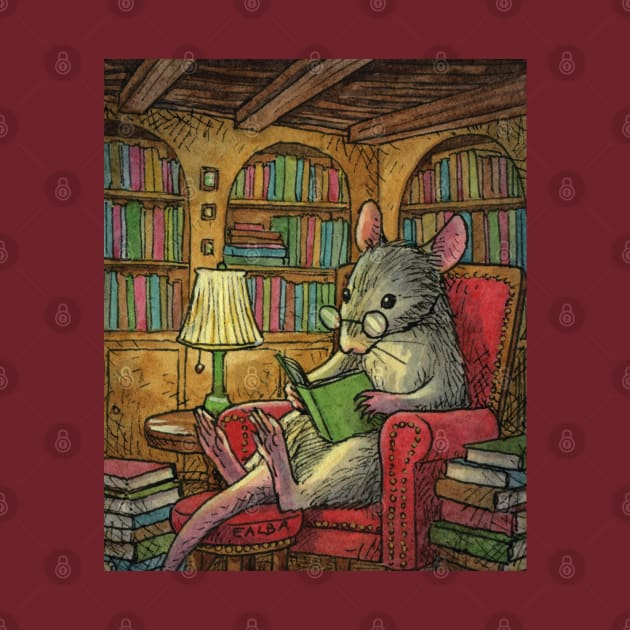 Library Mouse by Elisabeth Alba
