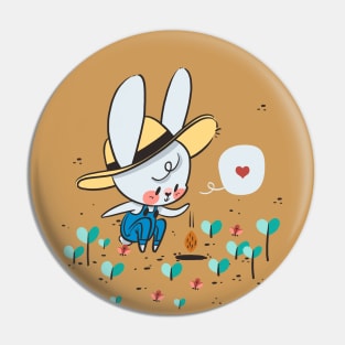 Garden Bunny Pin