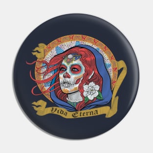 Red Catrina Pin