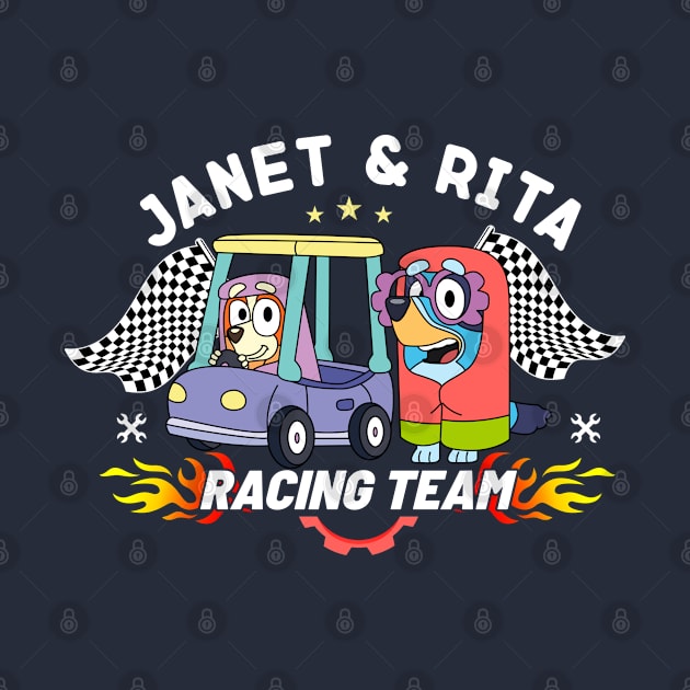 Janet and Rita Racing Team, Bluey Grannies by flataffex