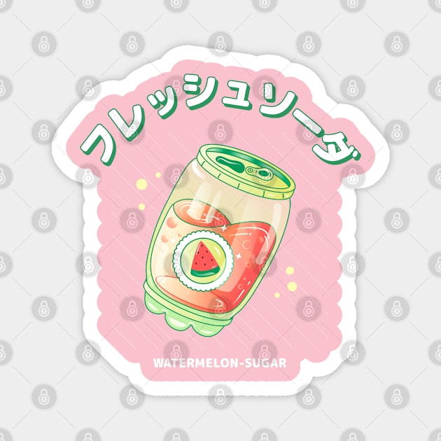 Cute Watermelon Soda Magnet by cheesefries