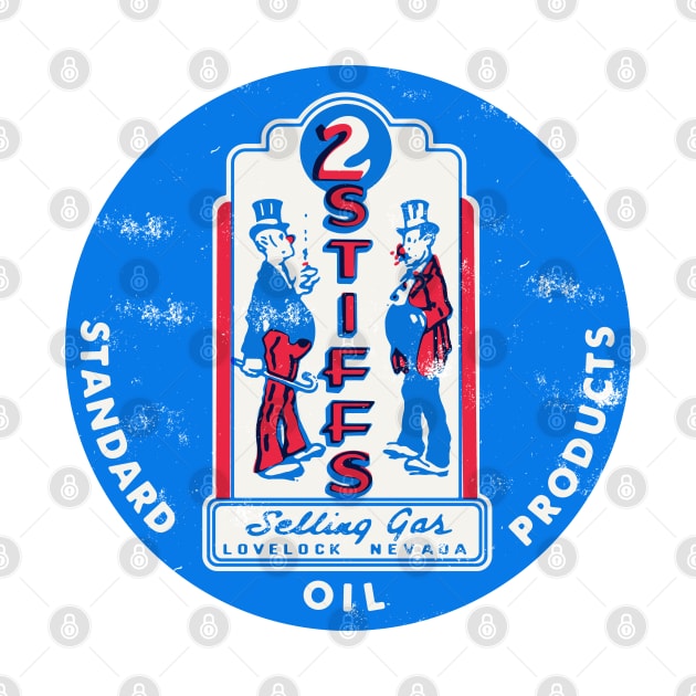 Retro Vintage Two Stiffs Selling Gas Lovelock Nevada by StudioPM71