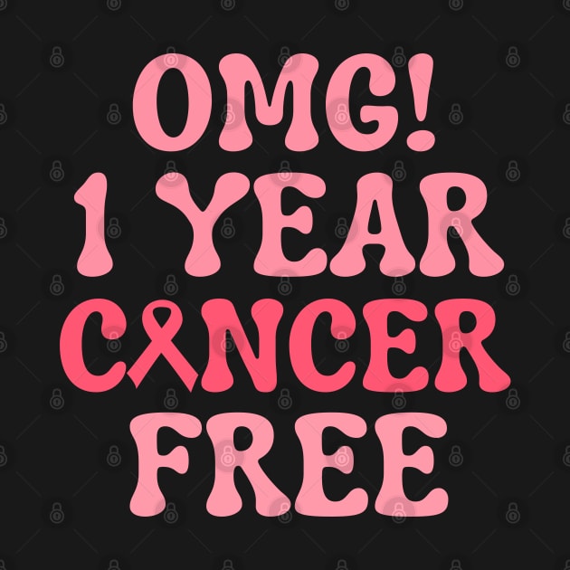 1 Year Cancer Free Funny Breast Cancer Survivor Gift For Her by Illustradise