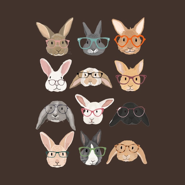 Rabbits in Glasses by Hanna Melin