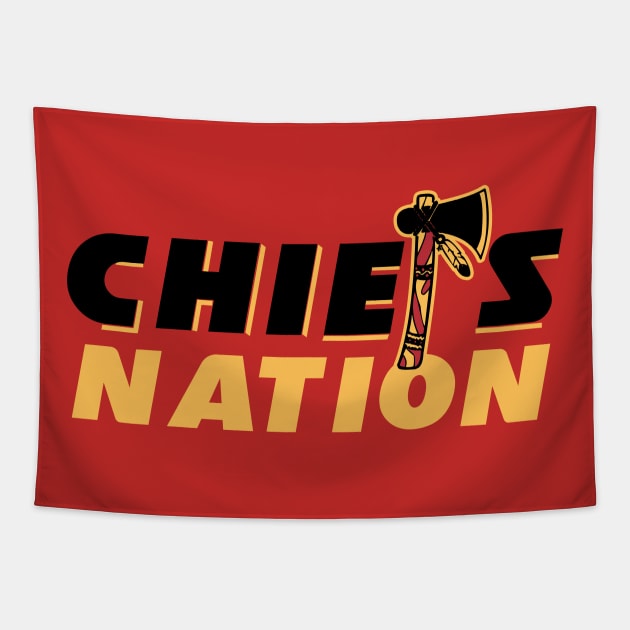 Chiefs Nation Tapestry by FootballBum