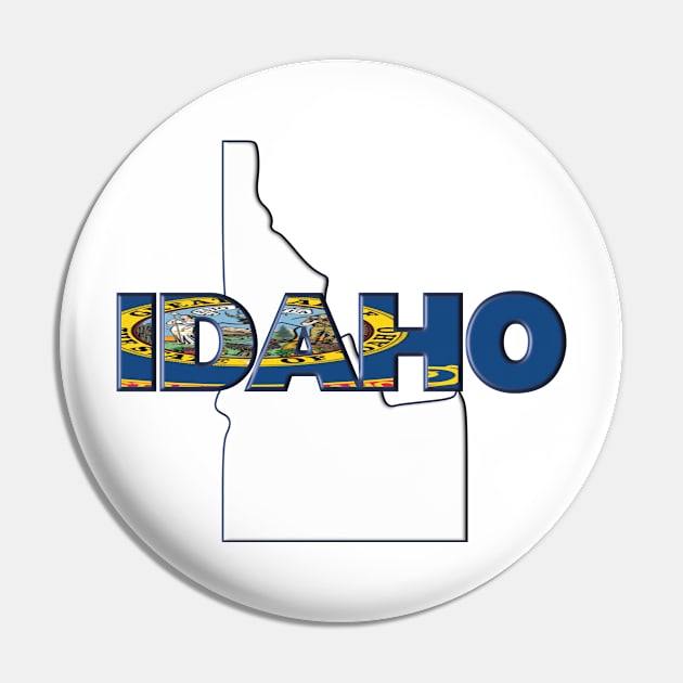 Idaho Colored State Letters Pin by m2inspiration