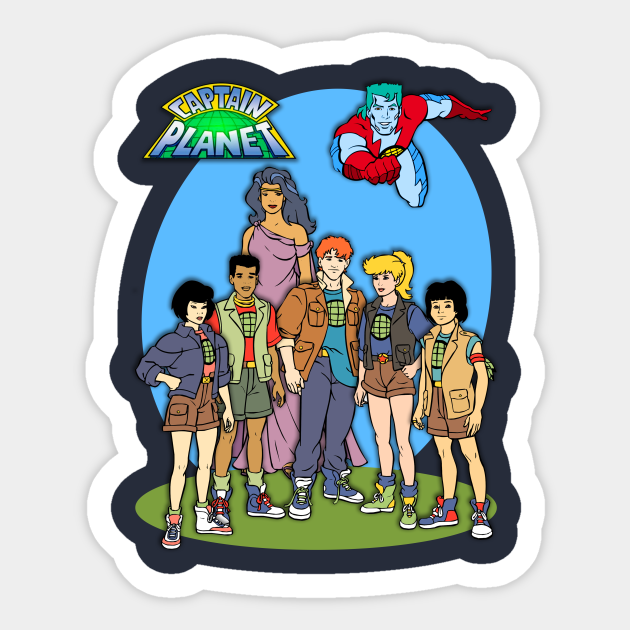 Captain Planet Group - Captain Planet - Sticker | TeePublic Captain Planet Group - Captain Planet - Sticker | TeePublic