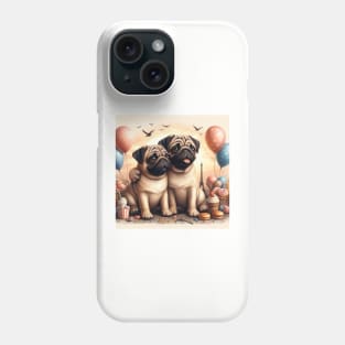 Pug Dog Friends Phone Case