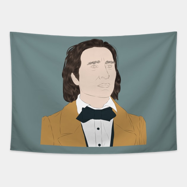 Franz Liszt - Portrait Tapestry by LiLian-Kaff