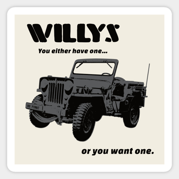 Willys Jeep Willys Jeep Sticker Teepublic