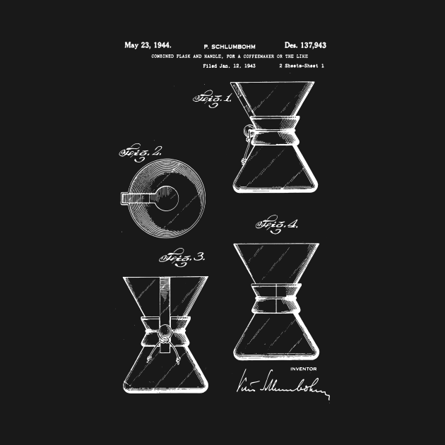 Coffee Chemex patent art / coffee chemex Patent Illustration by Anodyle