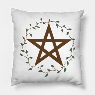 Pentacle with vines Pillow