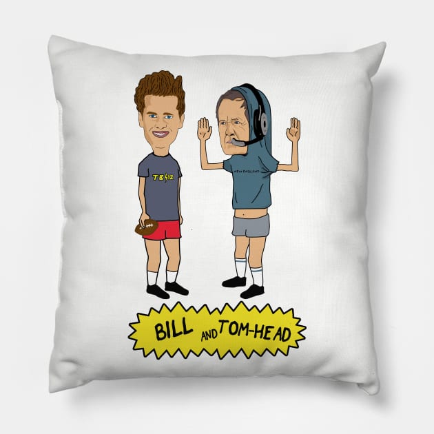 Bill and Tom-Head Pillow by LikeMindedDesigns