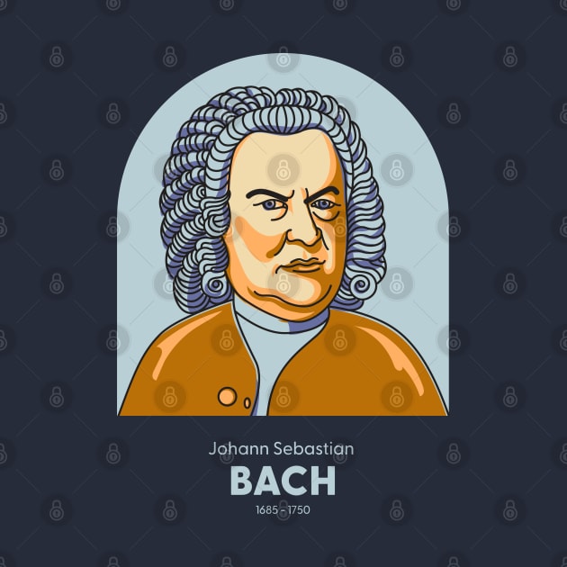 Johann Sebastian Bach - Famous classical music composer by GreissDesign