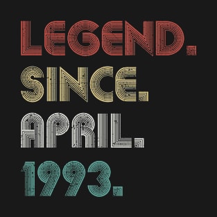 30 Years Old Vintage Legend Since April 1993 30th T-Shirt